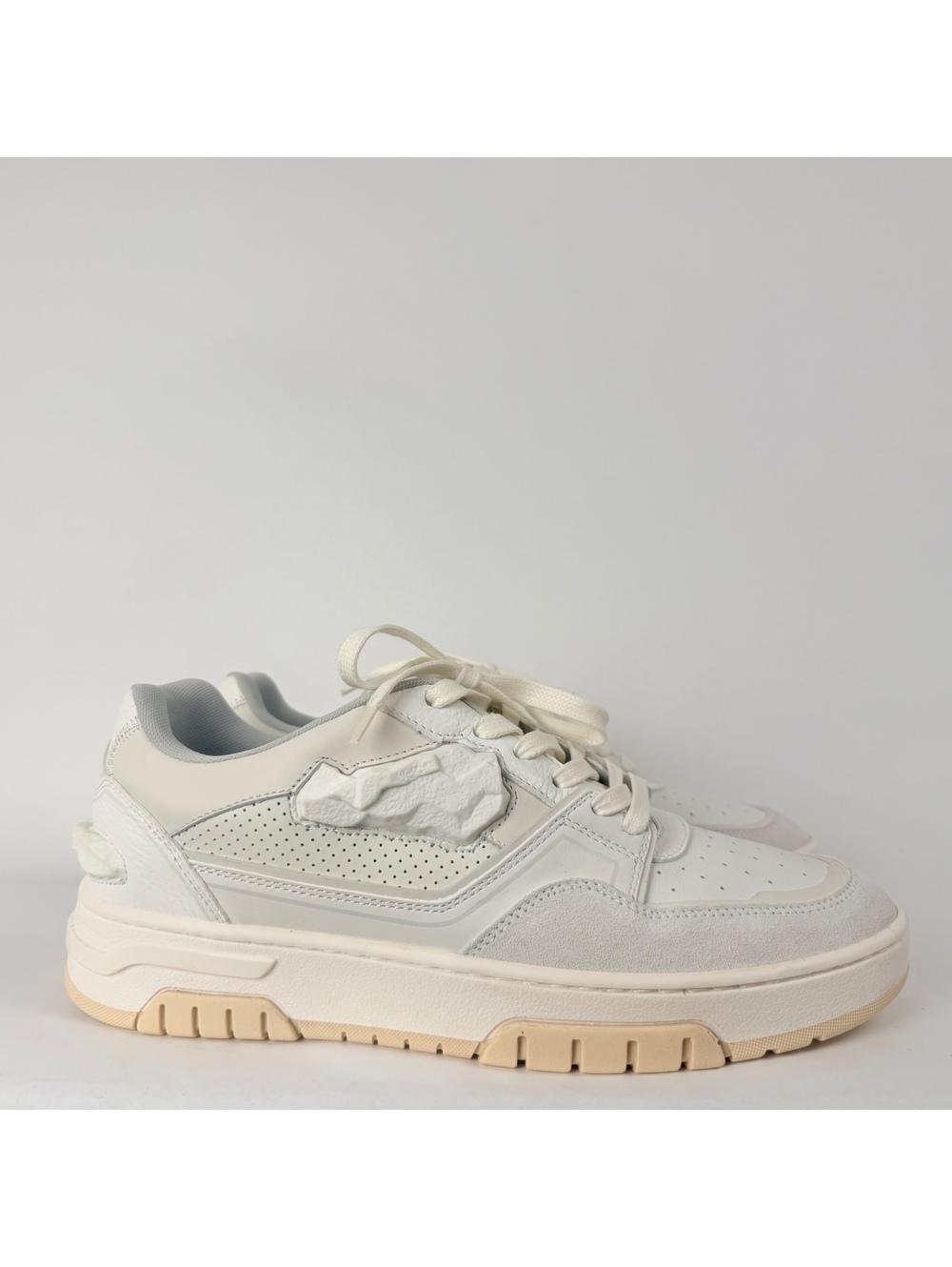 🍨 MSGM Panelled Low Top Sneakers White Grey Men's EU 42 US 9 With Box Dust Bag - Picture 2 of 16